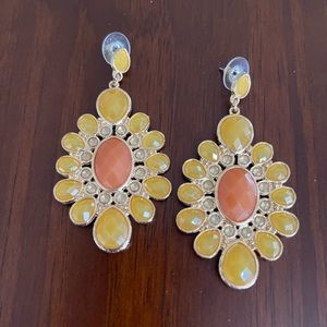 Gorgeous yellow and orange stone earrings
